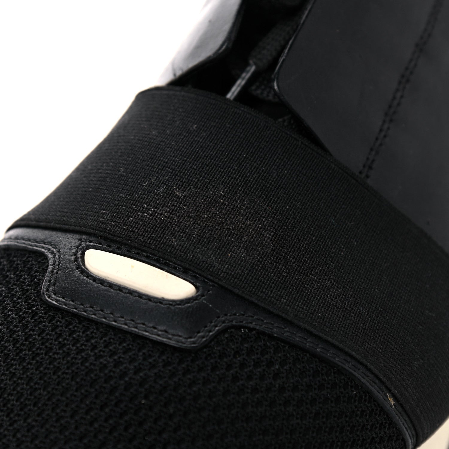 Balenciaga Mesh Calfskin Neoprene Suede Mens Race Runner Sneakers 45 Black 18 of 23
