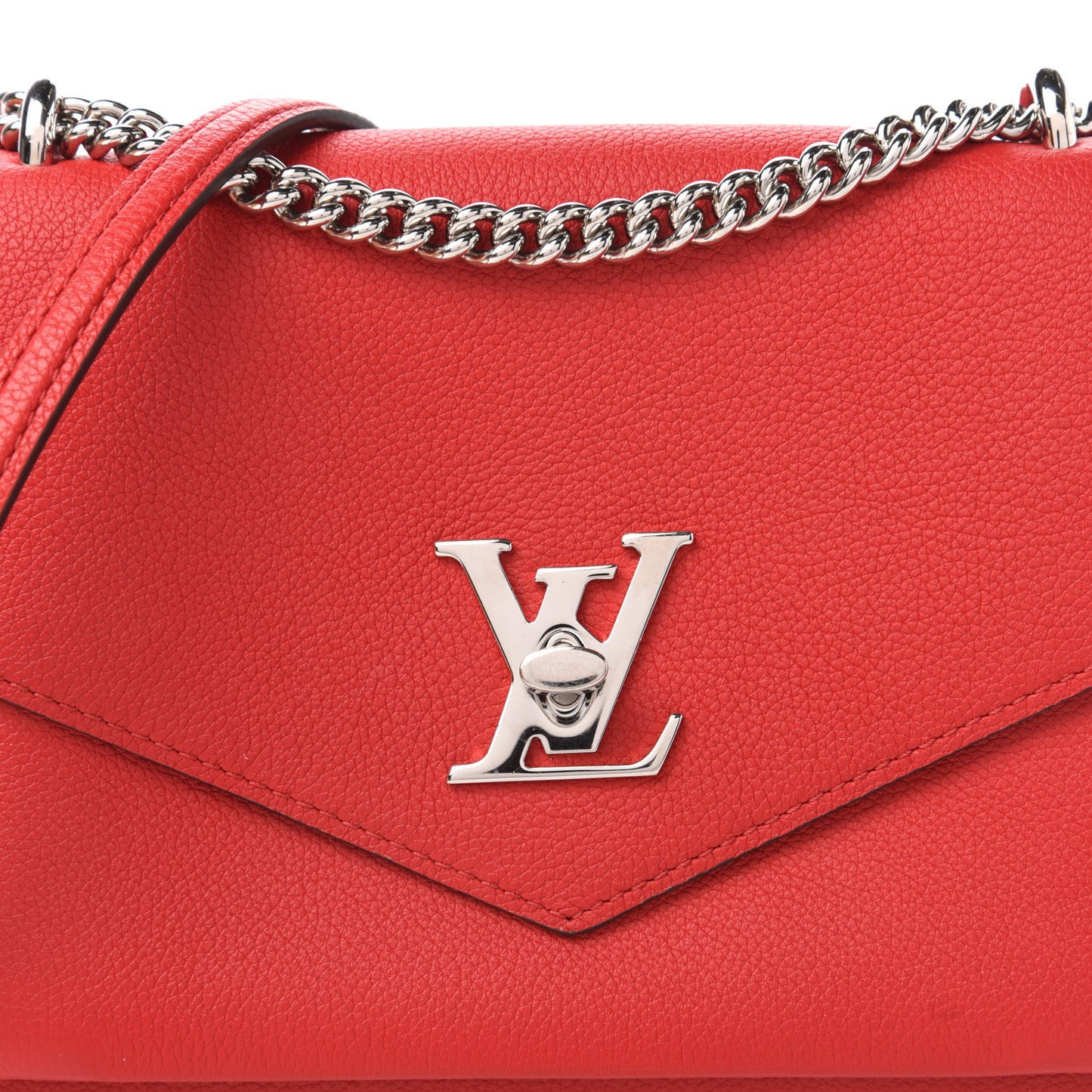 Soft Calfskin Mylockme Chain Bag BB Rubis
