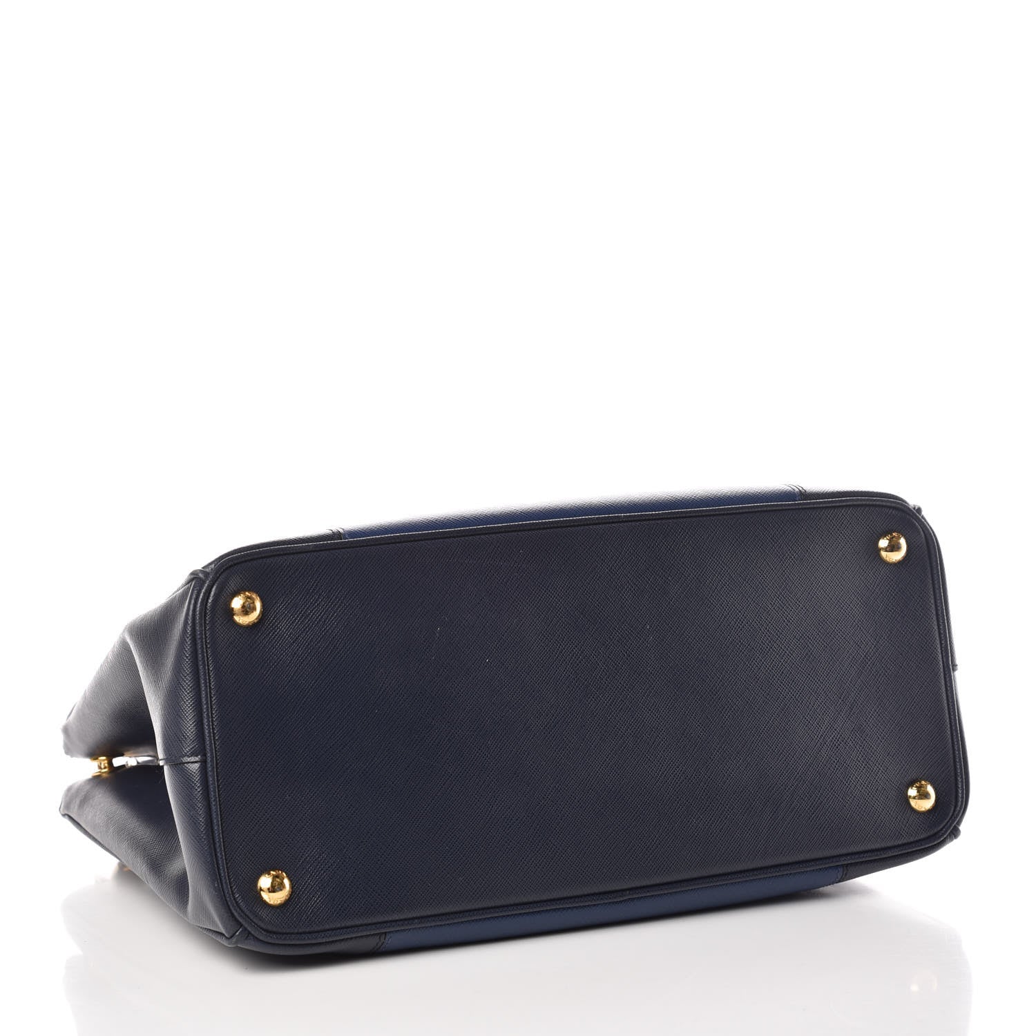 Prada Saffiano Lux Colorblock Medium Galleria Double Zip Tote Baltico Bluette 4 of 11