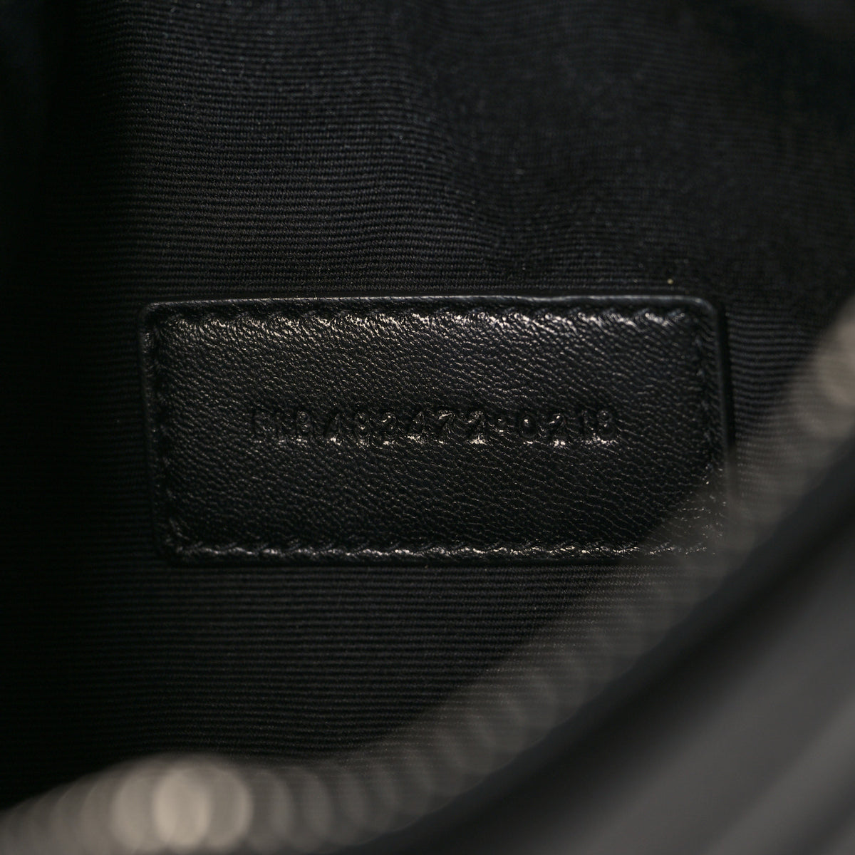 Saint Laurent Calfskin Matelasse Chevron Monogram Pouch Black 7 of 8