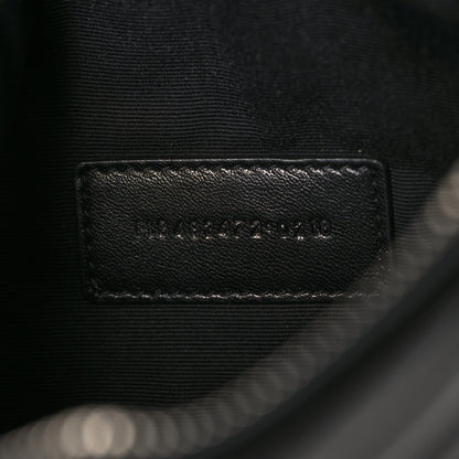 Saint Laurent Calfskin Matelasse Chevron Monogram Pouch Black 7 of 8