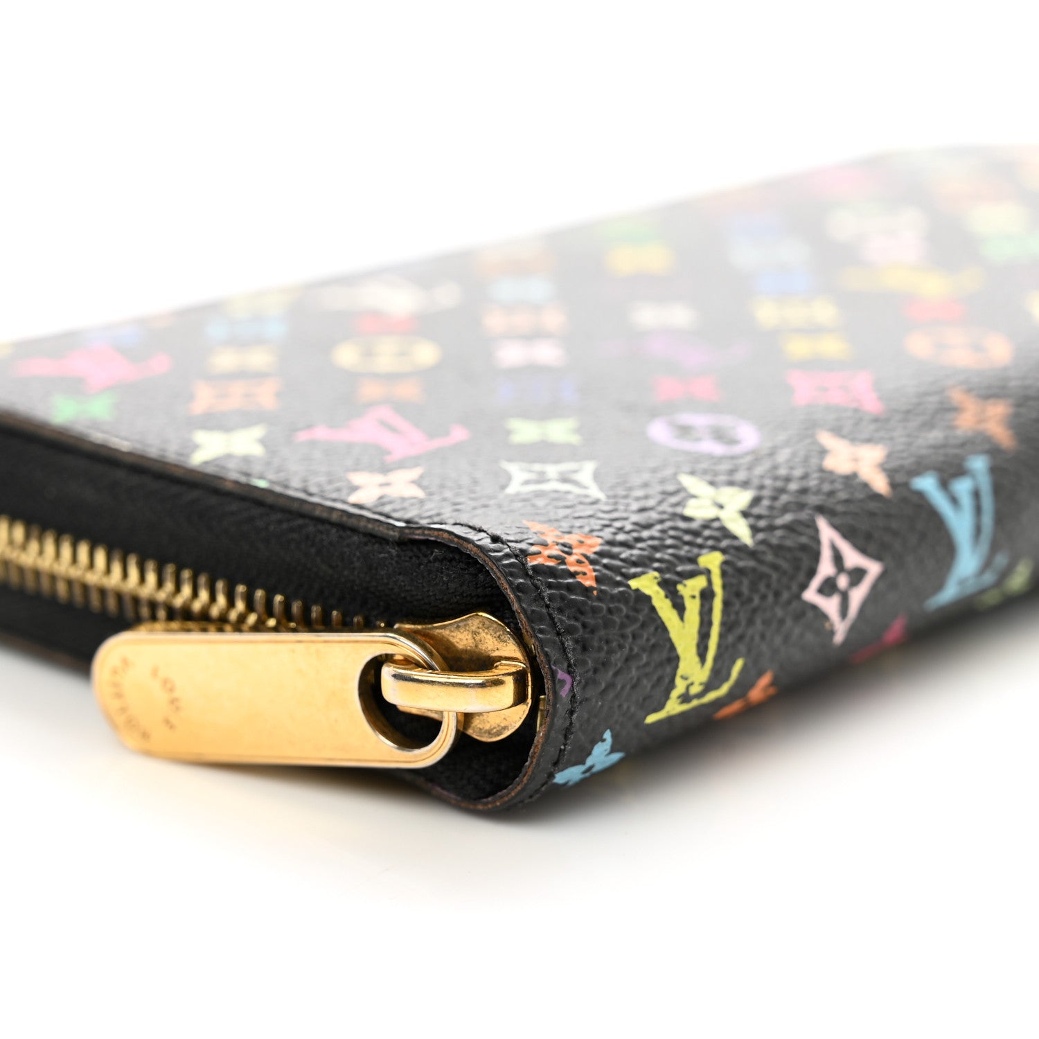 Louis Vuitton Monogram Multicolor Zippy Wallet Black Violet 8 of 9
