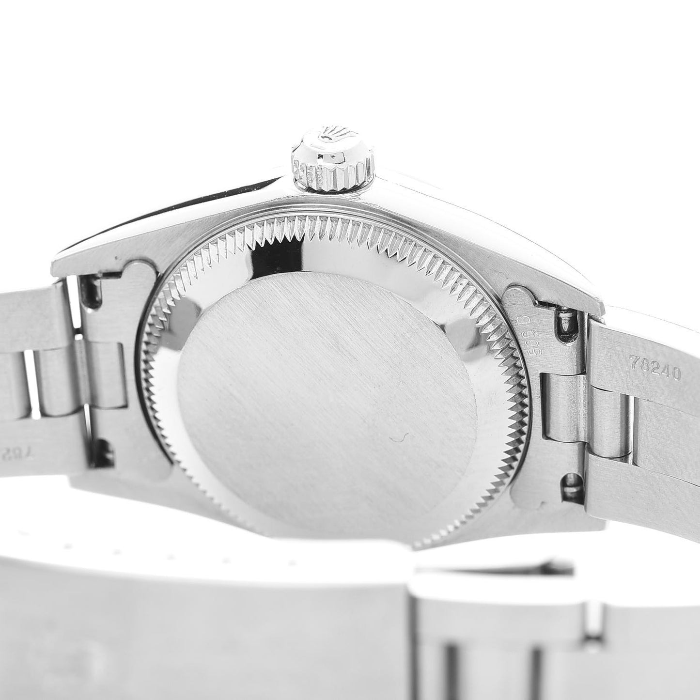 Stainless Steel 24mm Oyster Perpetual Watch White Roman 76080
