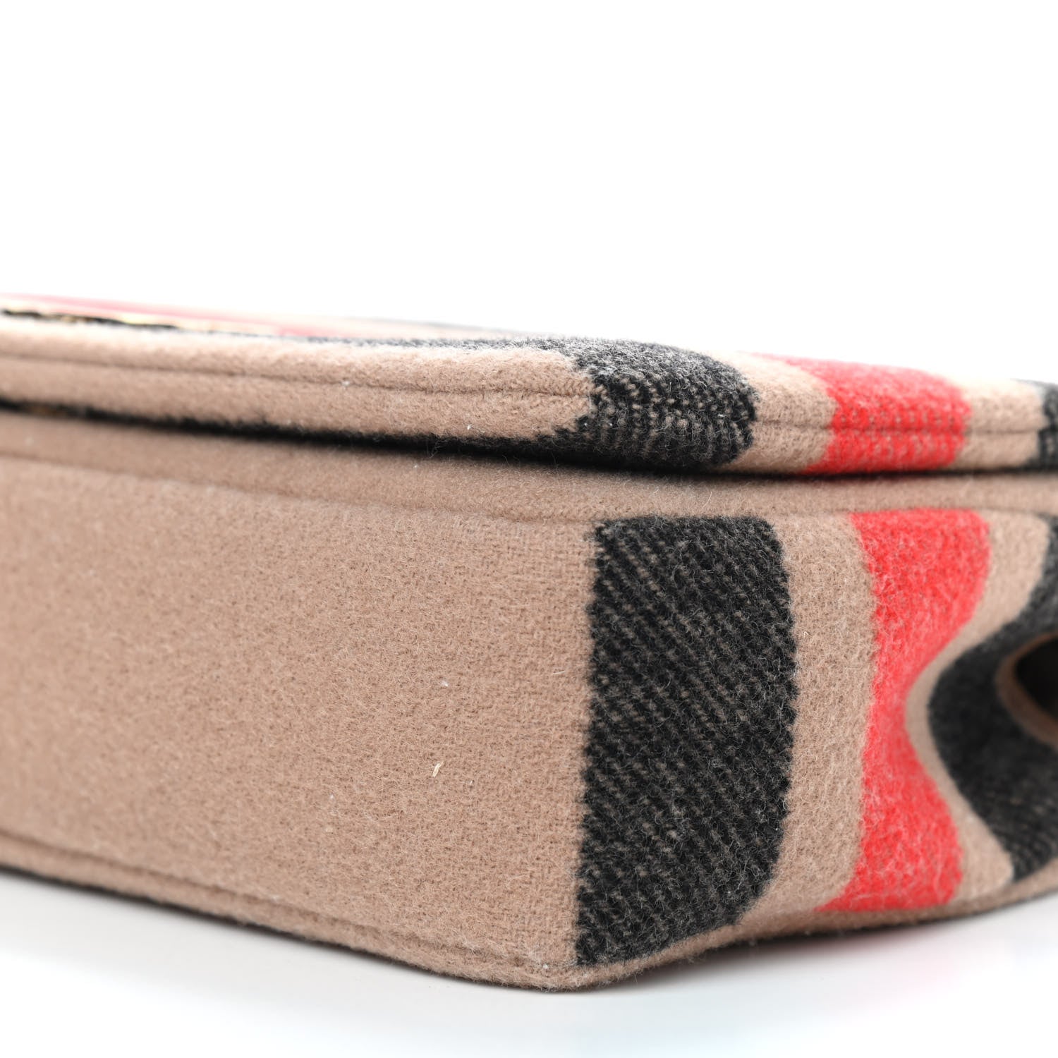 Burberry Wool Striped Small Lola Bag Beige 9 of 9
