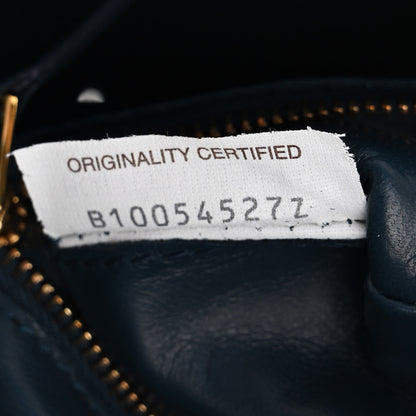 Bottega Veneta Grained Calfskin Maxi Intrecciato Cassette Crossbody Bag Deep Blue 7 of 11