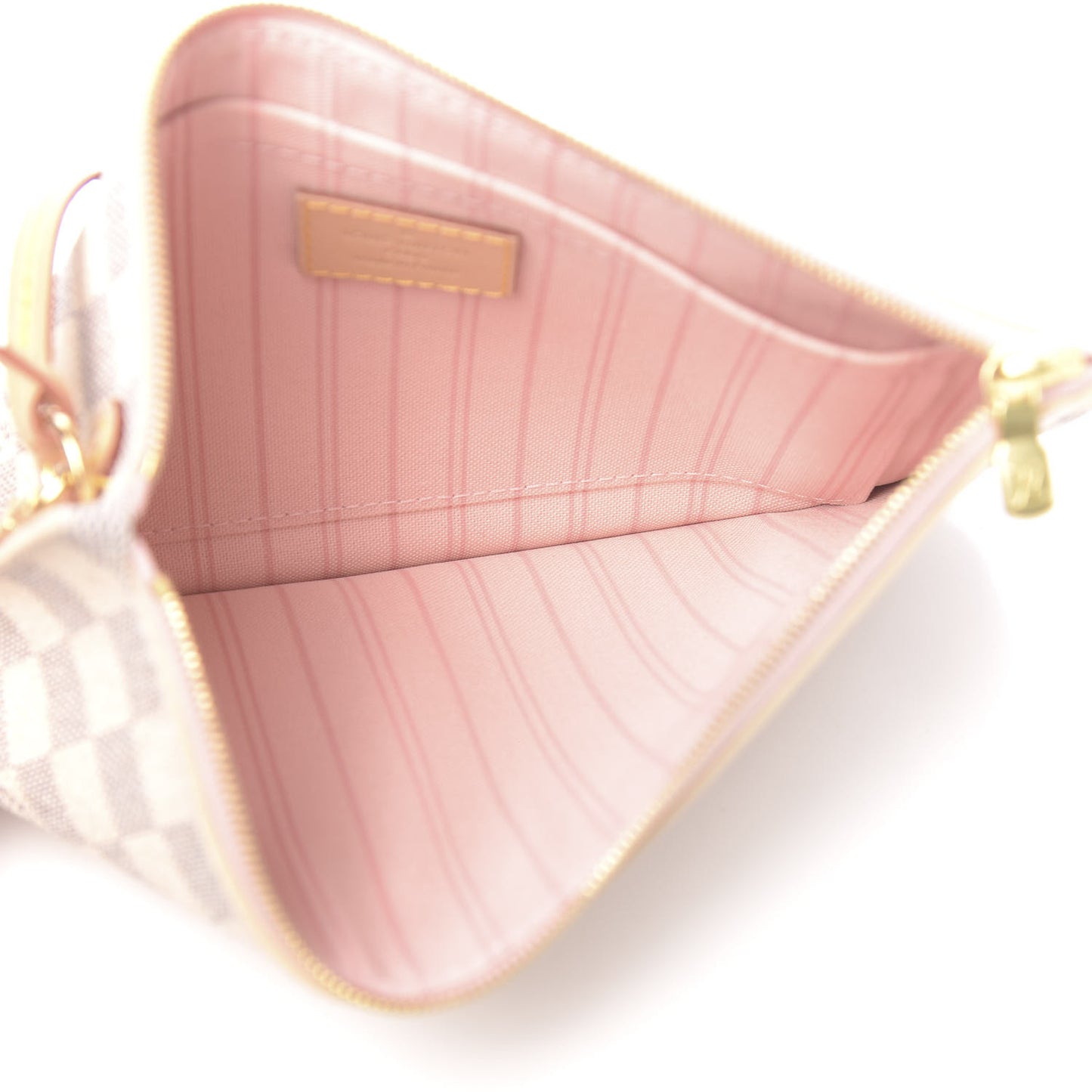Damier Azur Neverfull MM GM Pochette Rose Ballerine