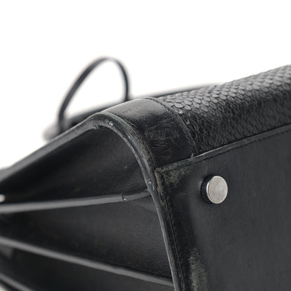 Saint Laurent Python Calfskin Embossed Small Sac de Jour Black 8 of 23