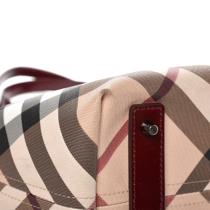 Burberry Supernova Check Small Nickie Tote Red 10 of 13