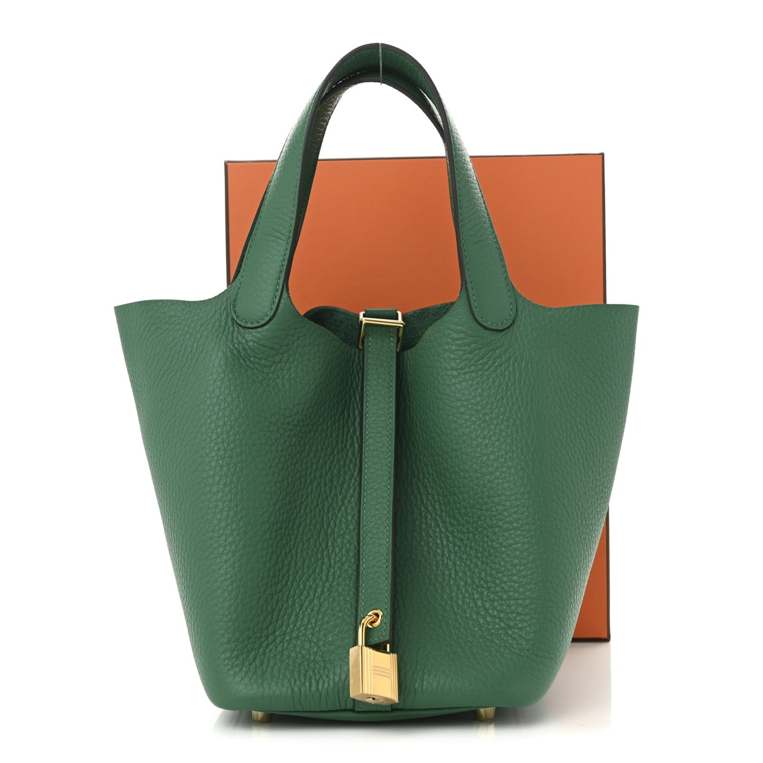 Hermes Taurillon Clemence Picotin Lock 18 Vert Vertigo 11 of 11