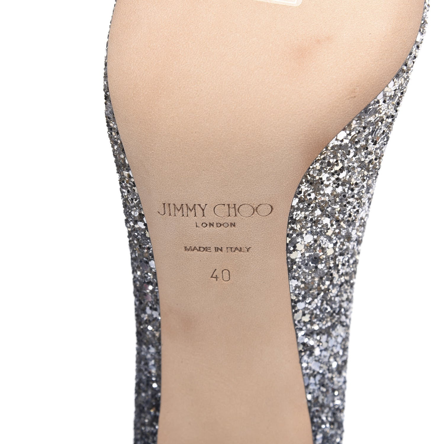 Jimmy Choo Glitter Pointy Toe Romy 100 Pumps 40 Silver Dusk Blue 6 of 8