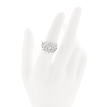 Piaget 18K White Gold Diamond .55ct Rose Ring 51 5.75 2 of 6