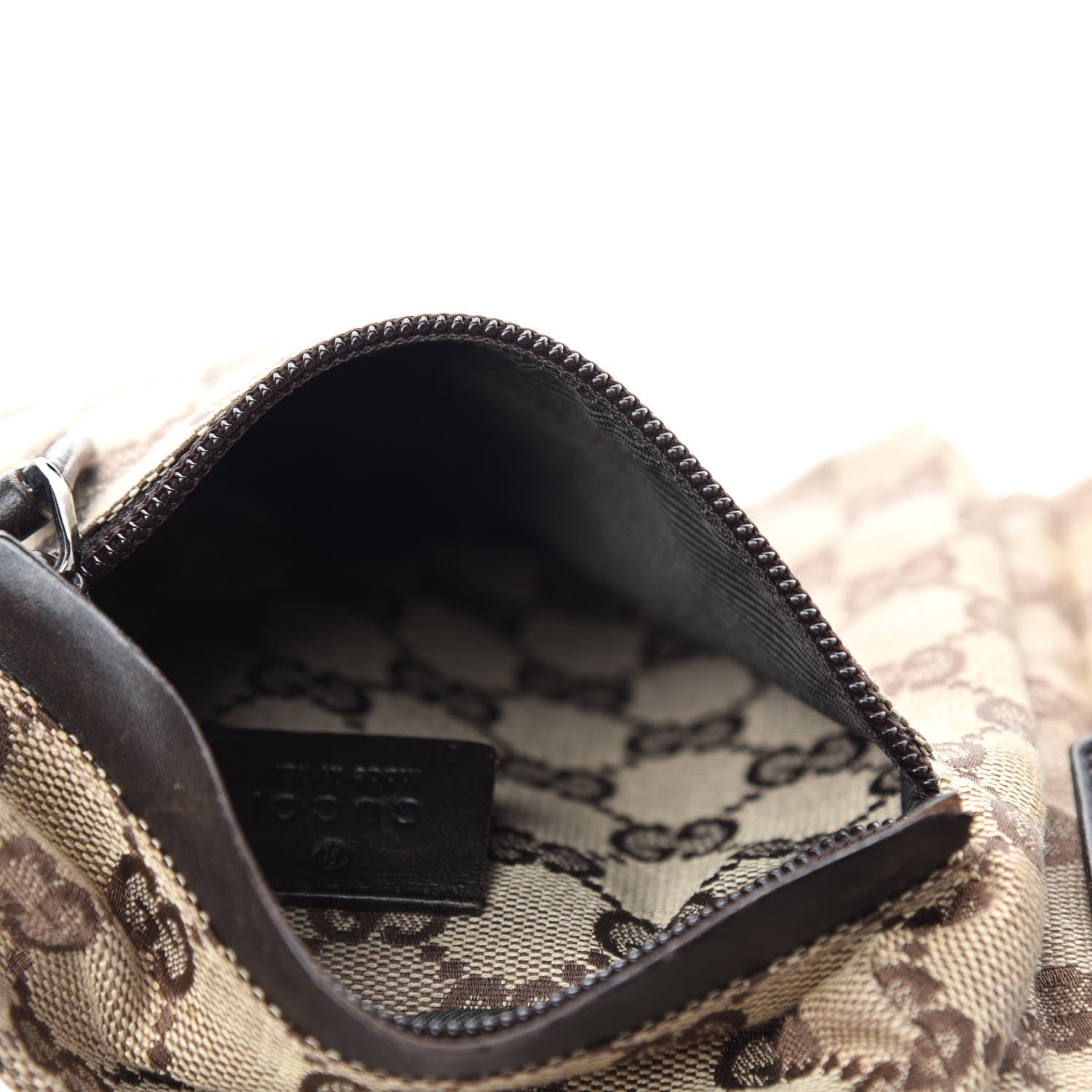 Gucci GG Monogram Double Pocket Belt Bag Dark Brown 5 of 13