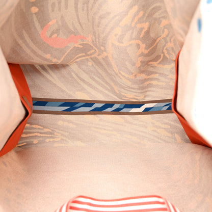 Hermes Canvas Wave Beach Bag 5 of 9