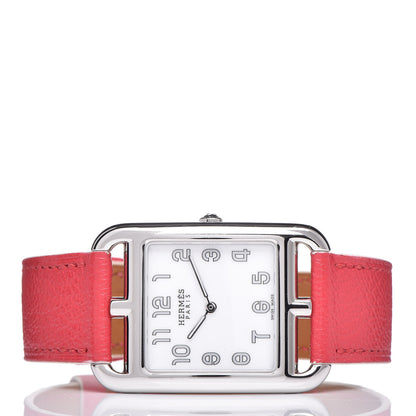Hermes Stainless Steel Chevre Mysore 29mm Cape Cod Quartz Watch Bougainvillier 3 of 8