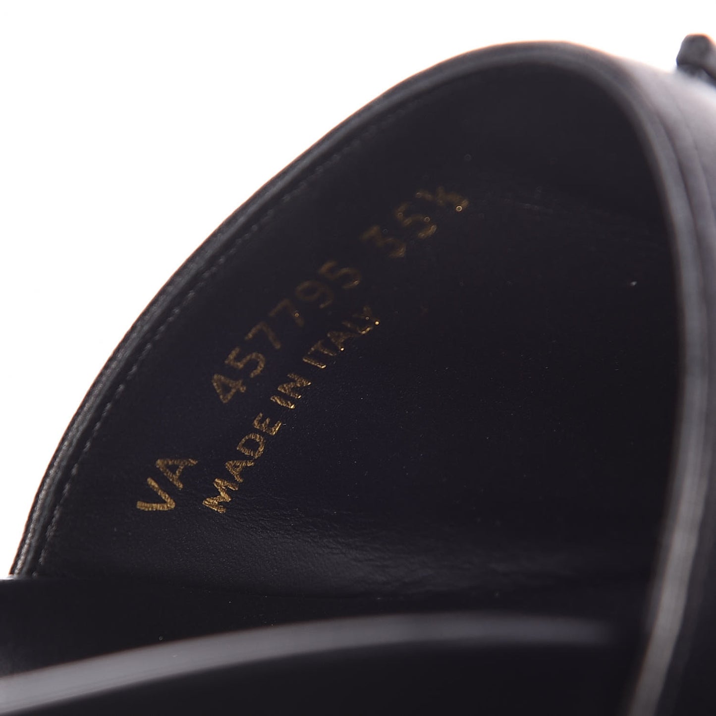 Calfskin Monogram Joan Slide Sandals 35.5 Black