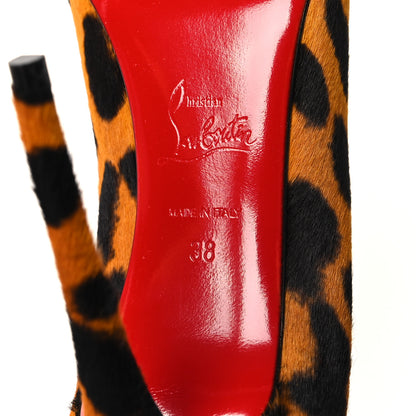 Christian Louboutin Calf Hair Leopard Kate 100 Pumps 38 Spicy 6 of 8