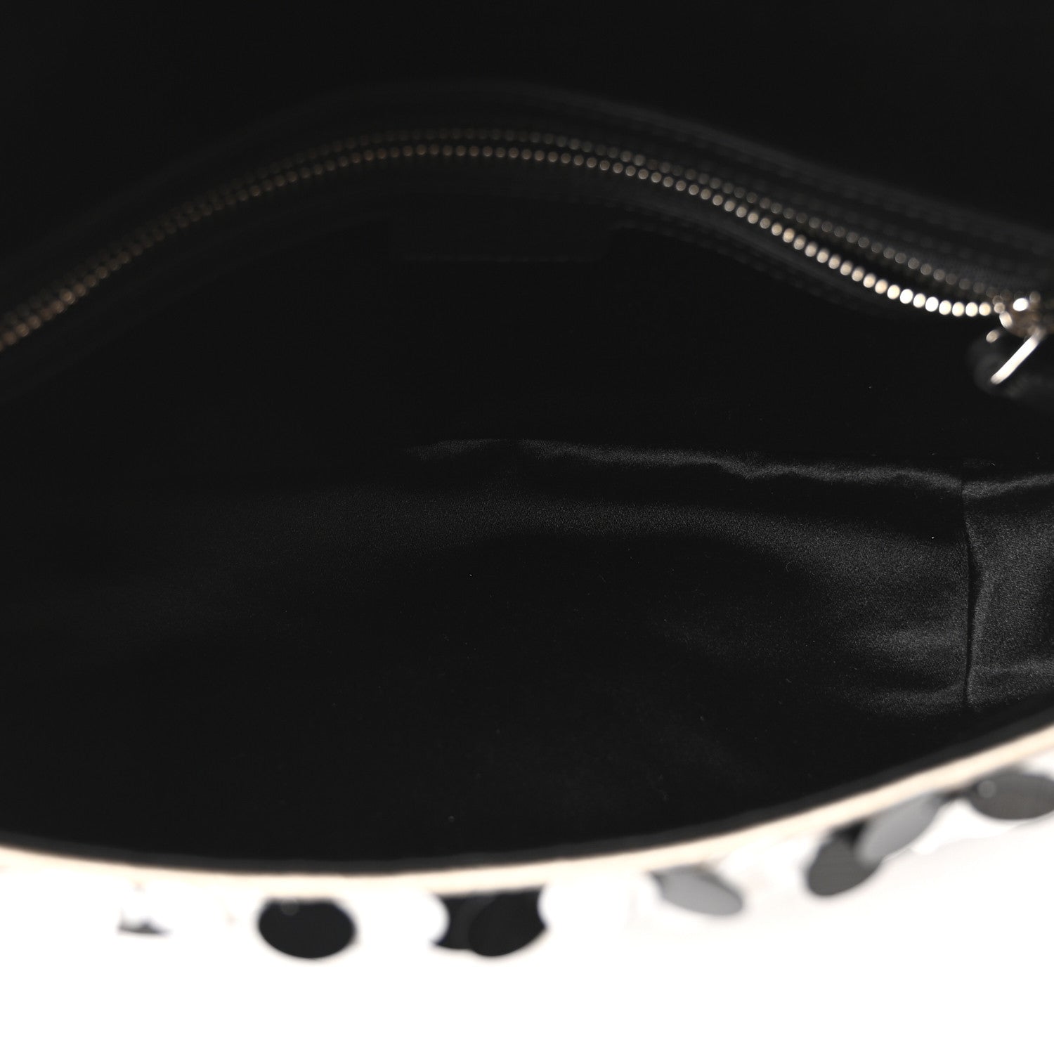 Gucci Satin Sequin Beaded Zebra Small GG Marmont Shoulder Bag Black White 5 of 10