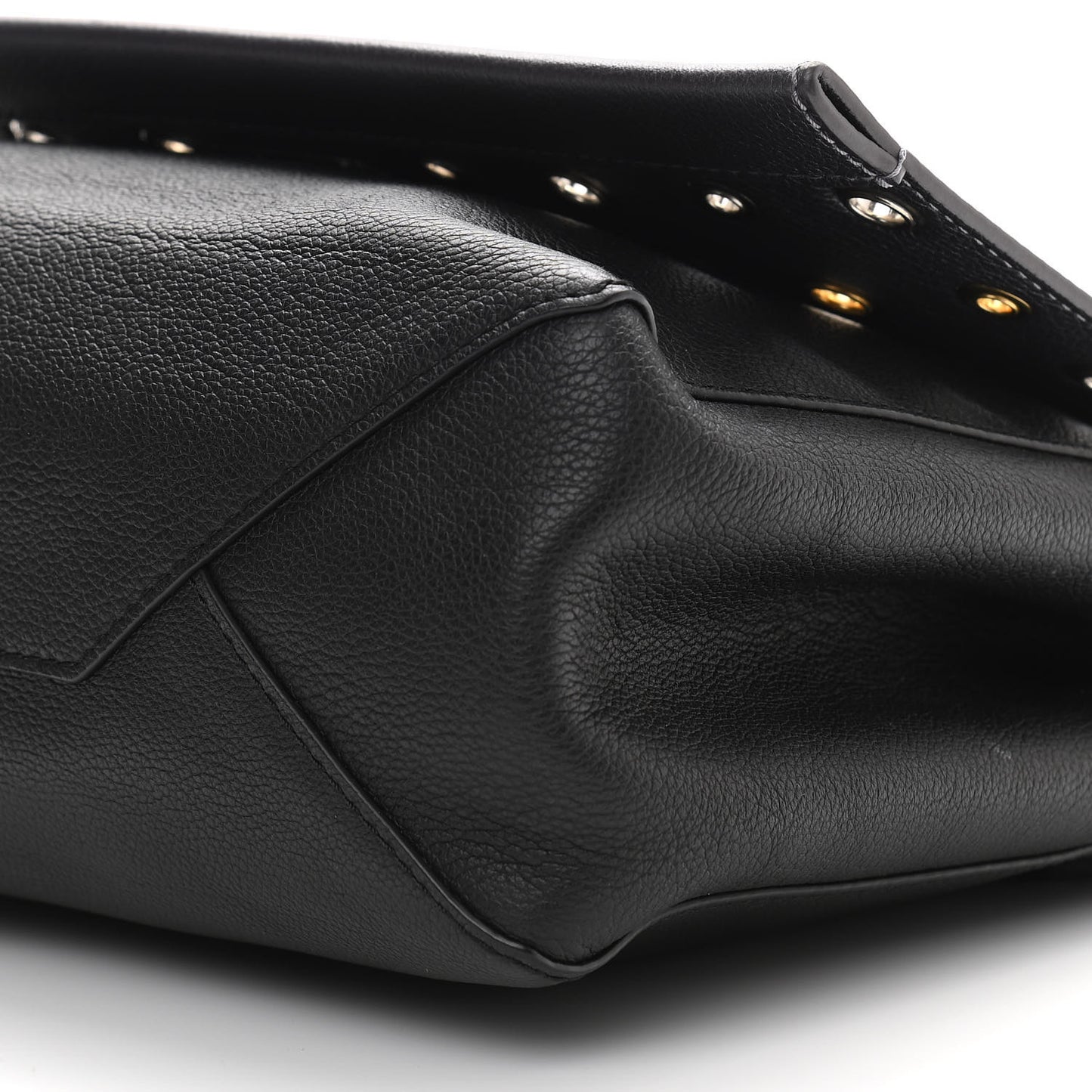 Soft Calfskin Eyelet Lockme II Top Handle Gris Silver