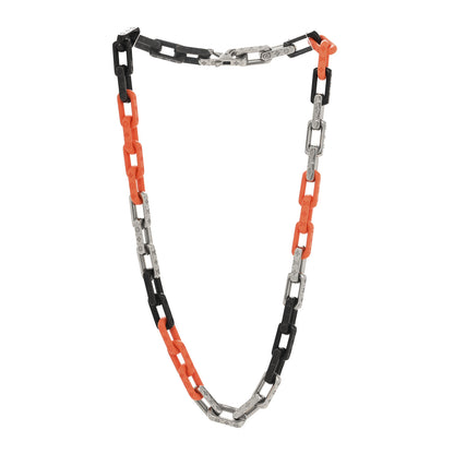 Louis Vuitton Metal Plexiglass Monogram Chain Necklace Black 3 of 4