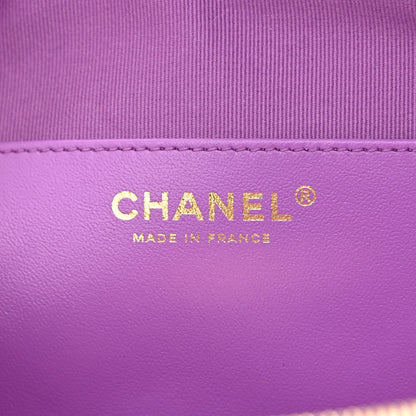 Chanel Lambskin Quilted CC In Love Heart Bag Purple 6 of 11