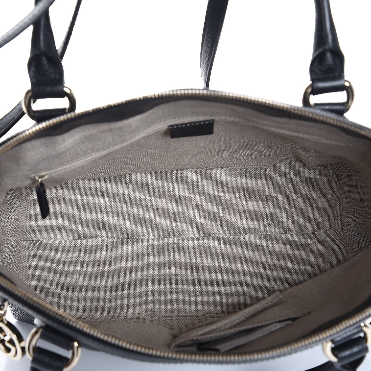 Gucci Dollar Calfskin GG Charm Dome Satchel Black 6 of 8
