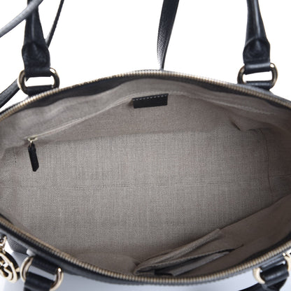 Gucci Dollar Calfskin GG Charm Dome Satchel Black 6 of 8
