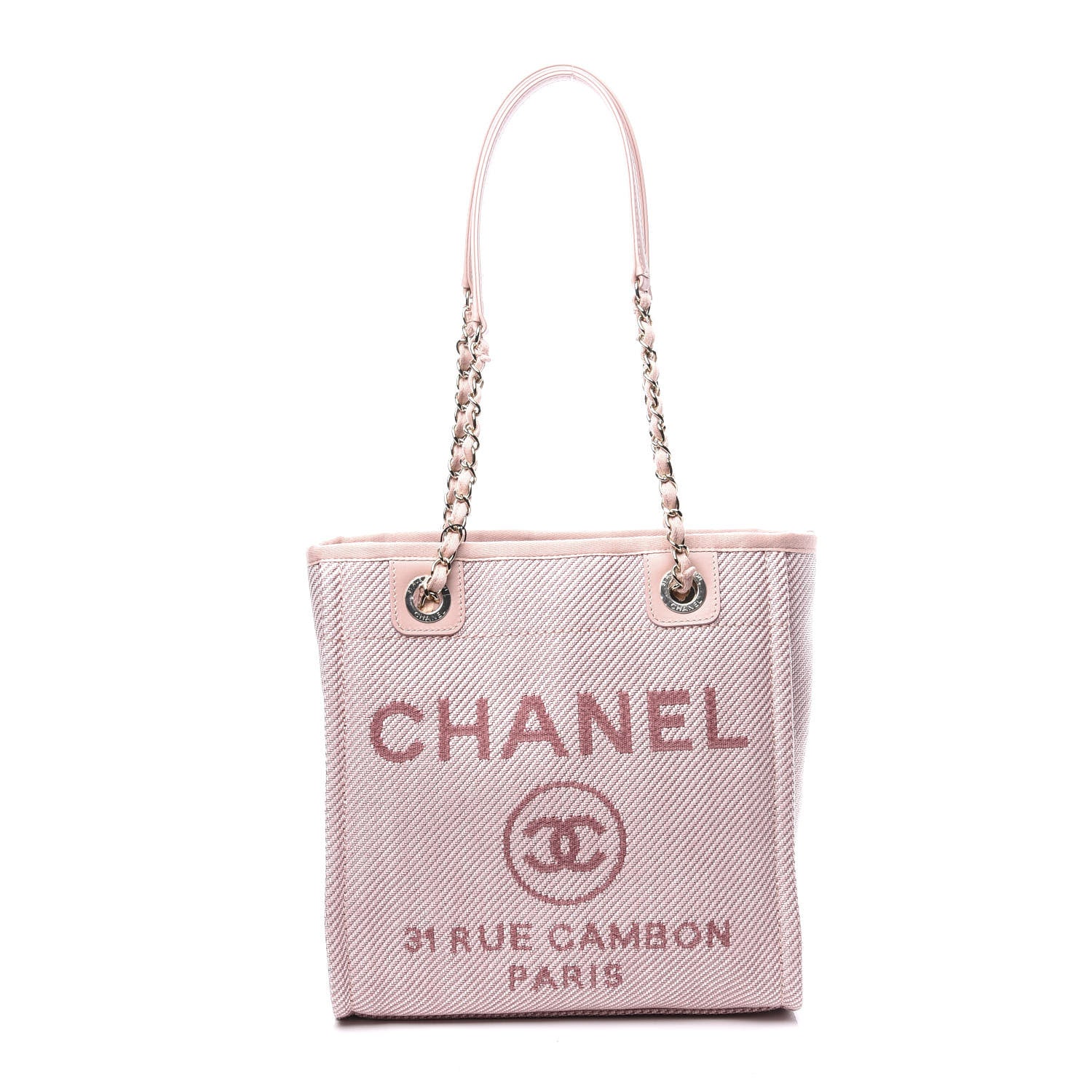 Chanel Mixed Fibers Calfskin Mini Deauville Tote Rose Pink 1 of 11