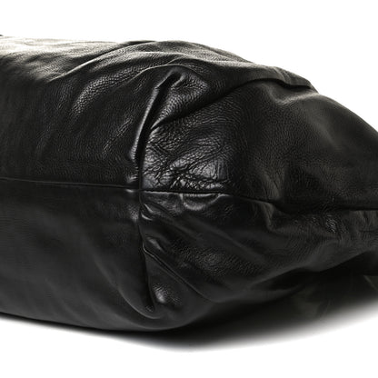 Prada Soft Calf Pleated Shoulder Bag Black 9 of 16