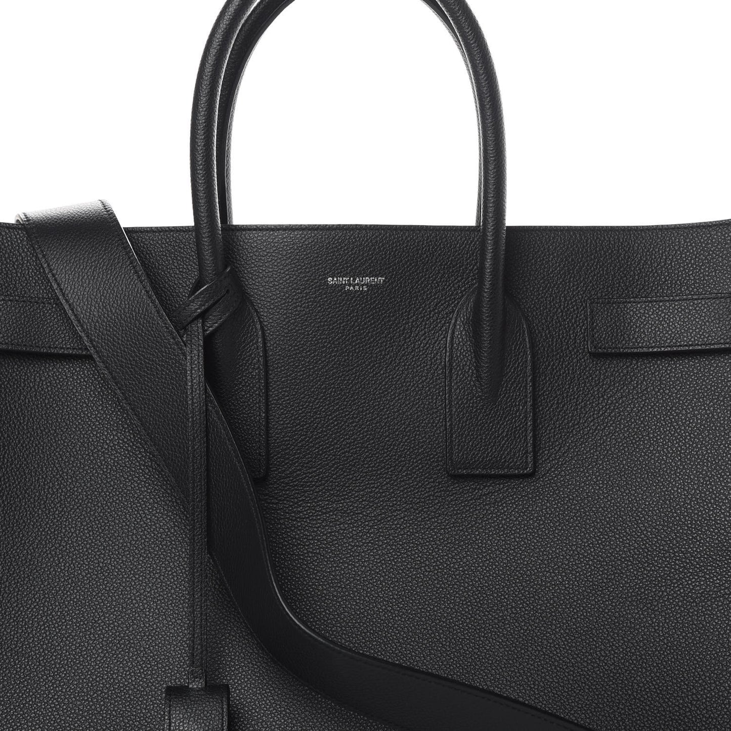 Grained Calfskin Large Sac De Jour Carryall Black