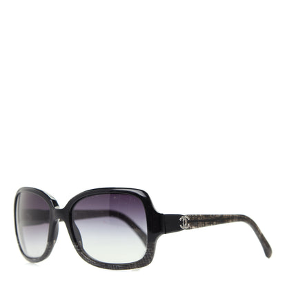 Chanel Acetate Tweed Effect CC Sunglasses 5177 Black 1 of 8