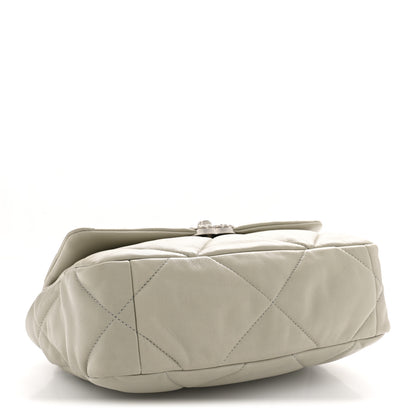 Chanel Lambskin Quilted Medium Chanel 19 Flap Light Grey 4 of 12