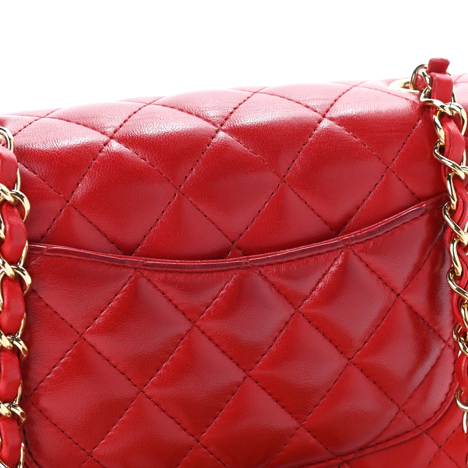 Chanel Lambskin Quilted Mini Rectangular Flap Red 12 of 12