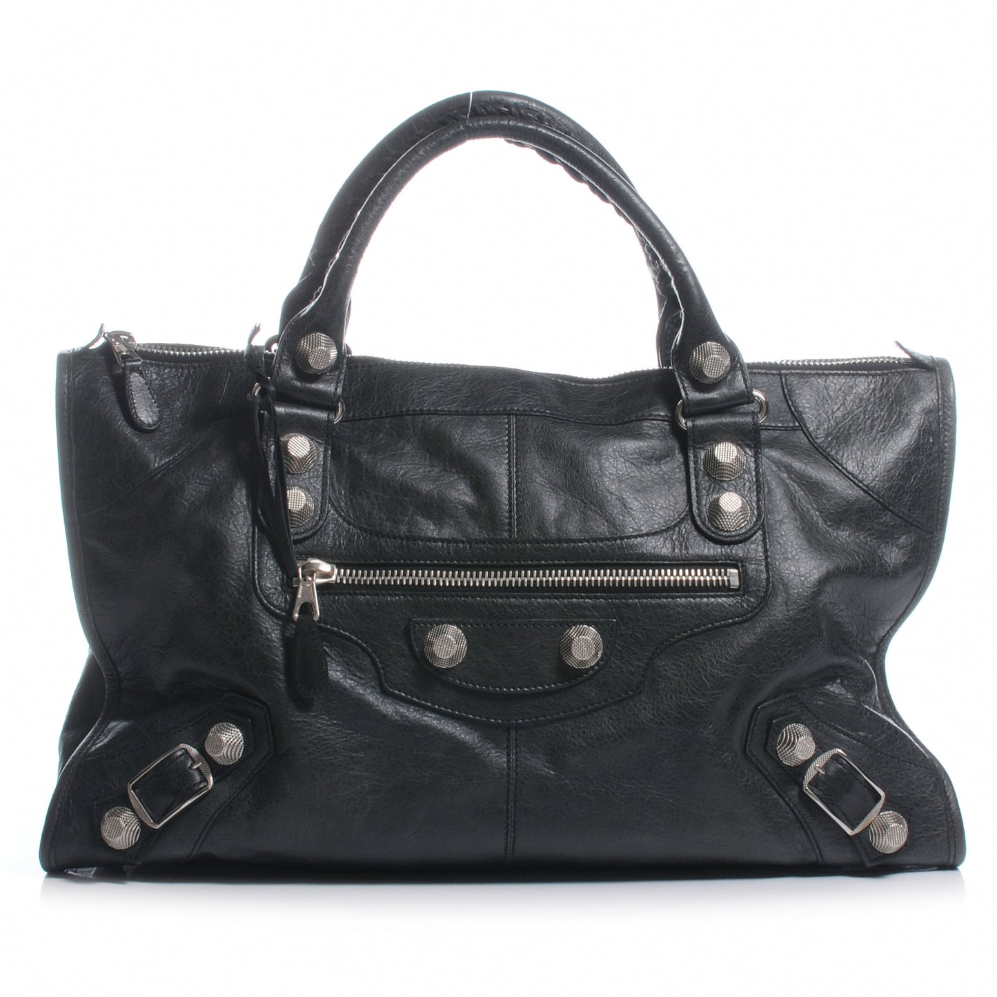 Agneau Giant 21 Silver Hardware Work Black