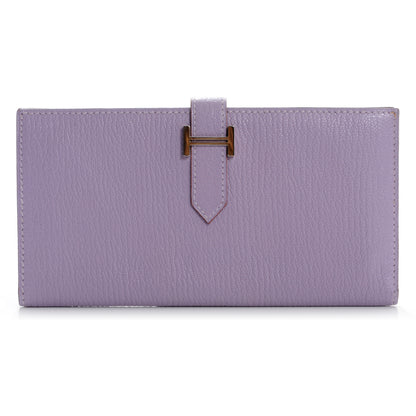 Hermes Chevre Mysore Bearn Wallet Lilac 1 of 6