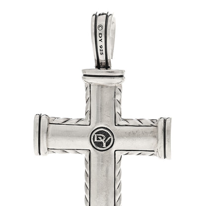 David Yurman Sterling Silver Pave Black Diamond Chevron Cross Pendant 3 of 3