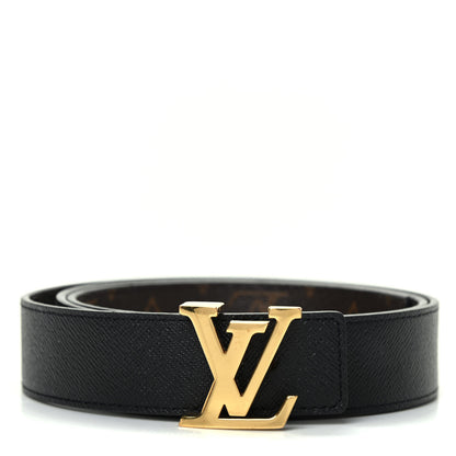 Louis Vuitton Calfskin Monogram 30mm LV Initiales Reversible Belt 90 36 Black 1 of 4
