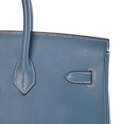 Hermes Gulliver Birkin 35 Blue Jean 14 of 33