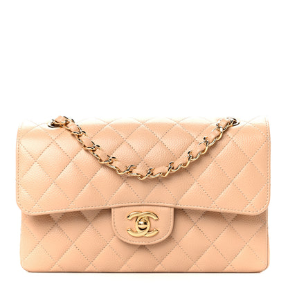 Chanel Caviar Quilted Small Double Flap Beige 1 of 11