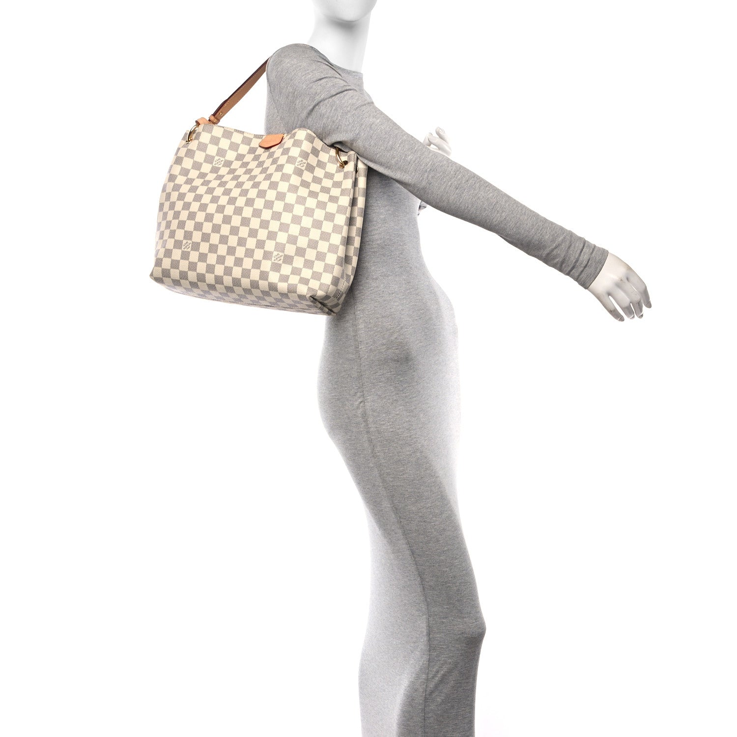 Louis Vuitton Damier Azur Graceful PM Rose Ballerine 2 of 11
