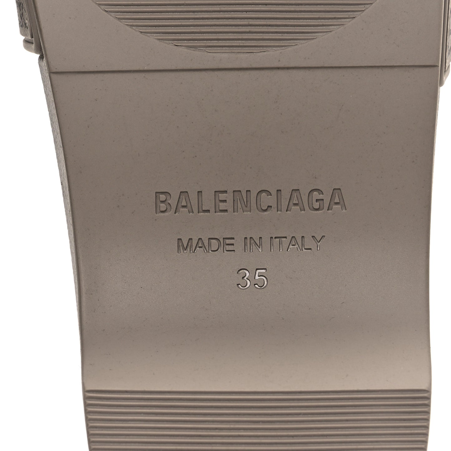 Rubber Allover Logo Womens Pool Wedge Slide Sandals 35 Dark Mink