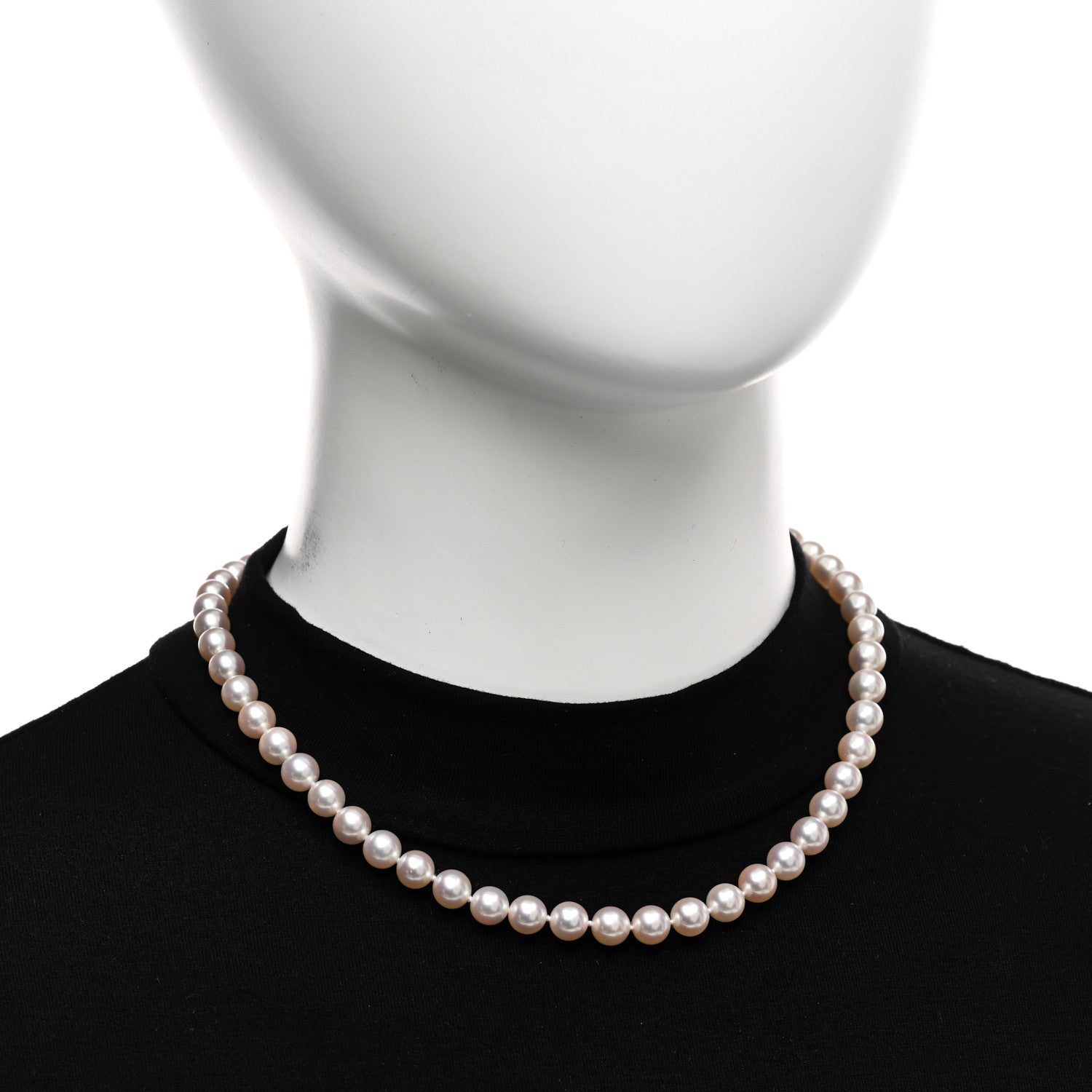 Tiffany 18K White Gold Akoya Pearl 6.5-7mm Essential Necklace 2 of 5
