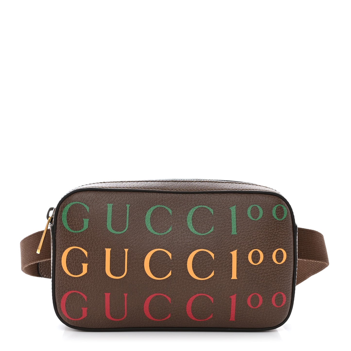 Textured Dollar Calfskin Gucci 100 Aria Belt Bag 80 32 New Acero Multicolor