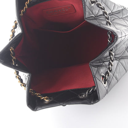 Chanel Aged Calfskin Quilted Gabrielle Backpack Black 5 of 14