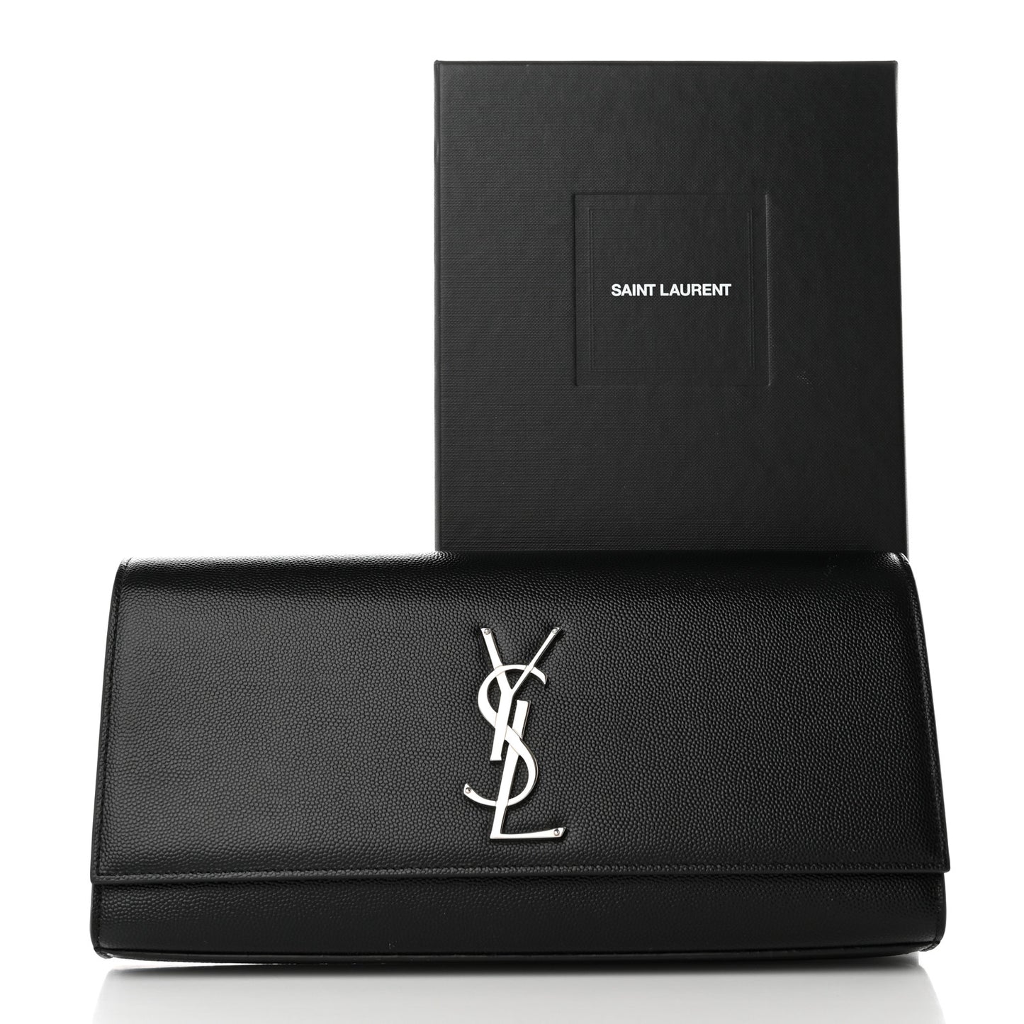 Grain De Poudre Monogram Cassandre Clutch Black