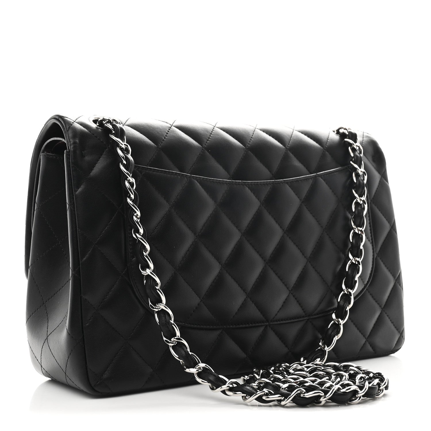 Chanel Lambskin Quilted Jumbo Double Flap Black 3 of 11