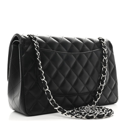 Chanel Lambskin Quilted Jumbo Double Flap Black 3 of 11