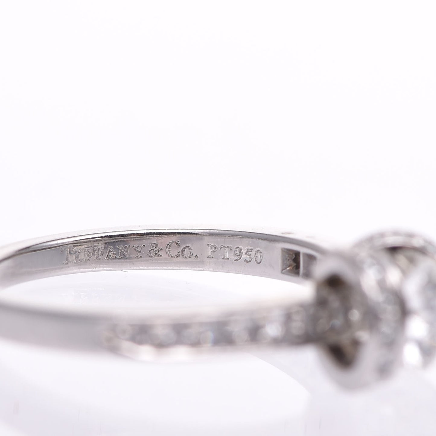 Platinum Diamond Round Brilliant .54 Ct. Ribbon Engagement Ring 51.9 6