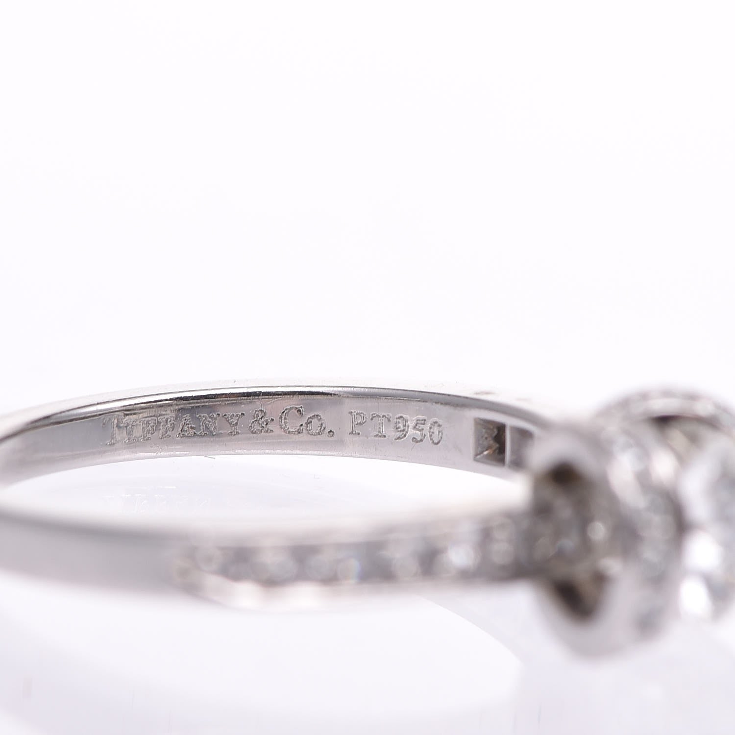 Tiffany Platinum Diamond Round Brilliant .54 Ct. Ribbon Engagement Ring 51.9 6 5 of 6