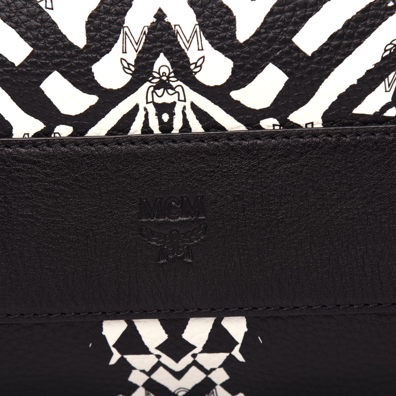 MCM Striped Visetos Funky Zebra Stud Keana Boston Black Blue 10 of 10