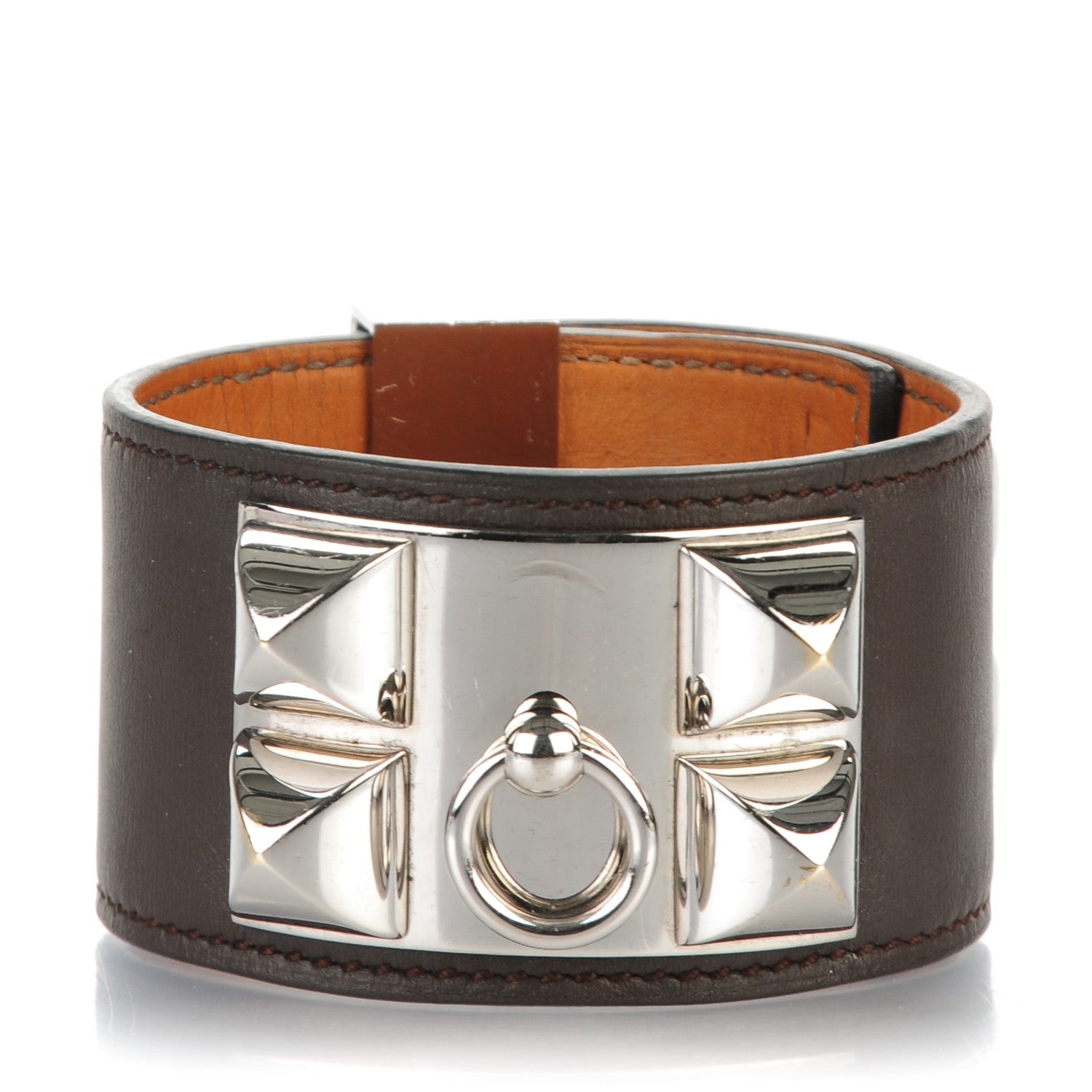 Hermes Chamonix Collier De Chien CDC Bracelet L Chocolate 1 of 6